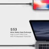 ORSEN S53 USB-C na USB-C kábel 3A 1m modrý