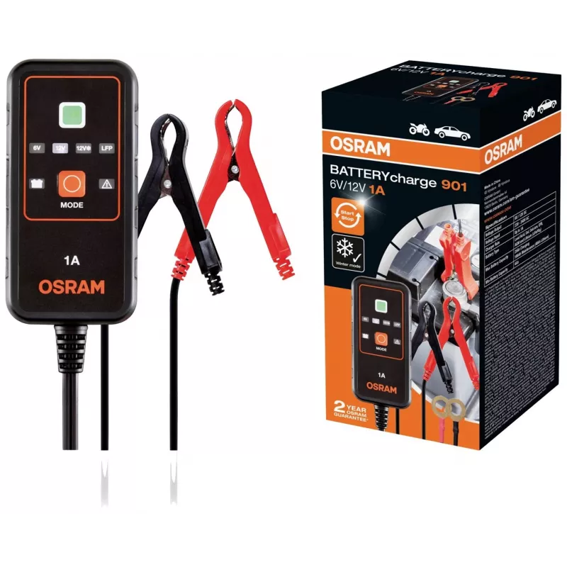 OSRAM BATTERYcharge 901 6V/12V 1A Automatická nabíjačka batérií pre olovené batérie