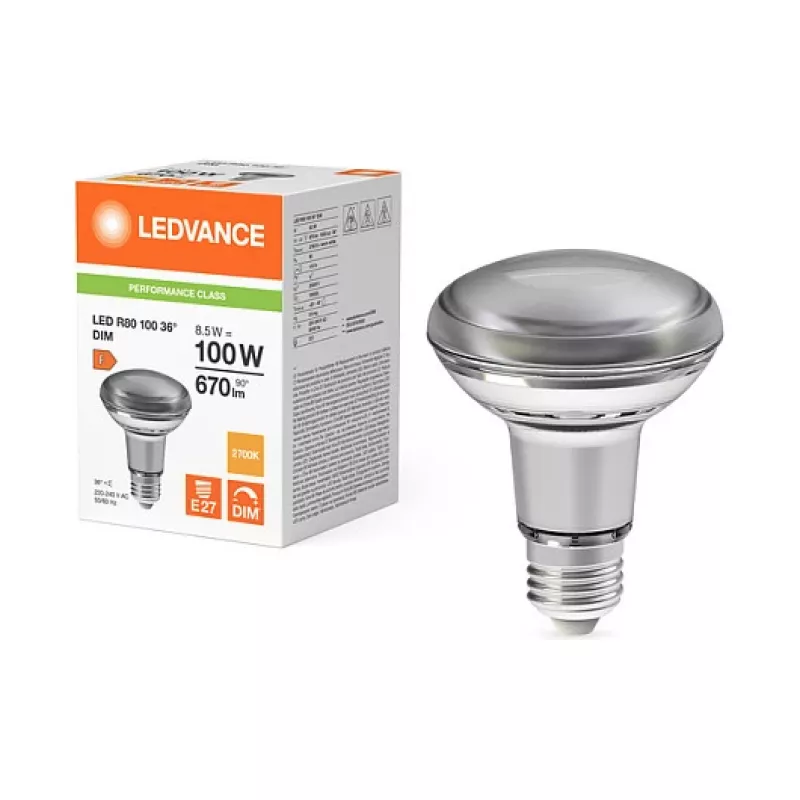 Osram R8010036 DIM 8.5W 827 E27 P LED reflektorová žiarovka 670 lm 2700K E27 stmievateľná