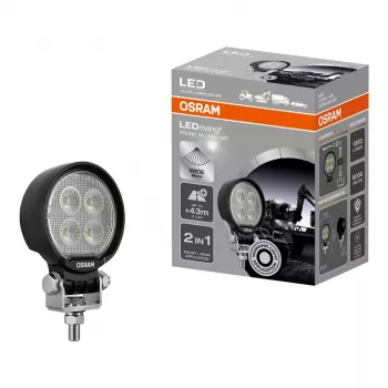 Osram ROUND WL VX80-WD LED pracovné svetlo, 10W, 12/24V, 800lm, 6000K, široký lúč, IP67, ECE R10, DT konektor, 80mm