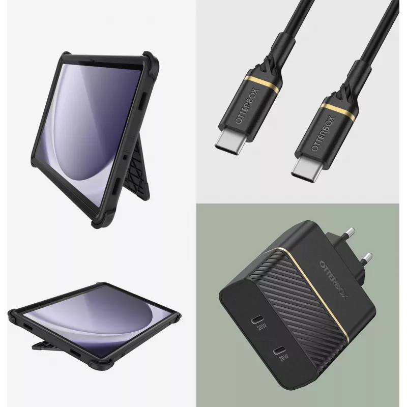 OtterBox Defender Series puzdro pre Samsung Galaxy Tab A9+ - čierne