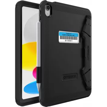 OtterBox Defender Series puzdro s podperou pre iPad 10. generácie - extrémne odolné ochranné puzdro s integrovanou ochranou displeja - testované podľa vojenského štandardu - čierna (77-93756)
