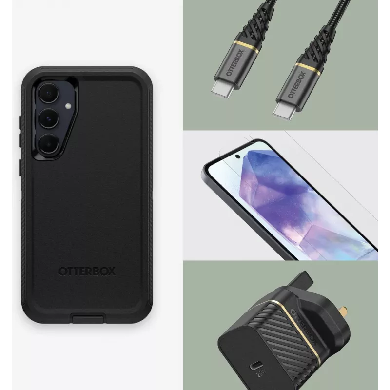 OtterBox Defender Series zadný kryt pre Samsung Galaxy S20 FE – čierny 77-95431