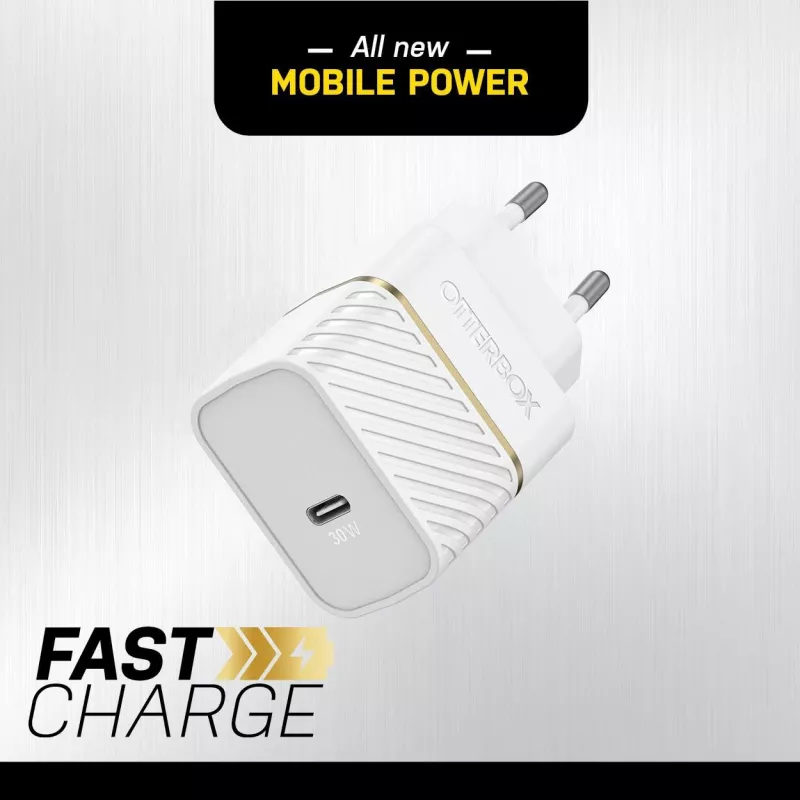 OtterBox nabíjačka na stenu 30W USB-C PD 3.0 Cloud Dust White