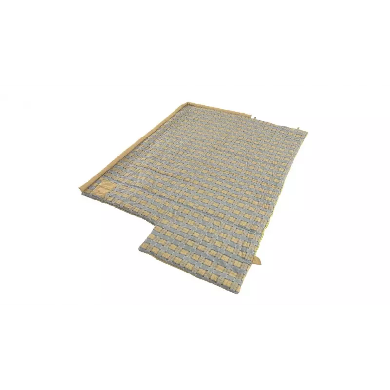 Outwell Commodore spací vak 225 x 85 cm 9/5/-8 °C s voľným vankúšom 2-way Auto-Lock zips v tvare L
