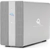 OWC Mercury Elite Pro Dual 2-pozíciový úložný box s 3-portovým USB rozbočovačom, SATA-600, USB 10 Gb/s, strieborný
