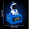 Paladone AstroBot Icon budík - sivý/biely digitálny LCD robotický budík s funkciou odloženia