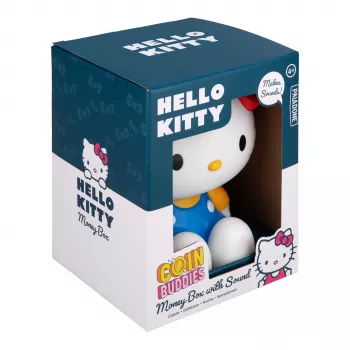 Paladone Hello Kitty pokladnička v tvare - keramická mincovka, oficiálny Sanrio merch, biela/ružová/čierna, 13,5 x 13,5 x 16,5 cm