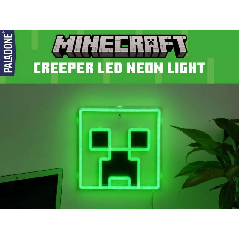 Paladone Minecraft Creeper LED nástenné neónové svetlo
