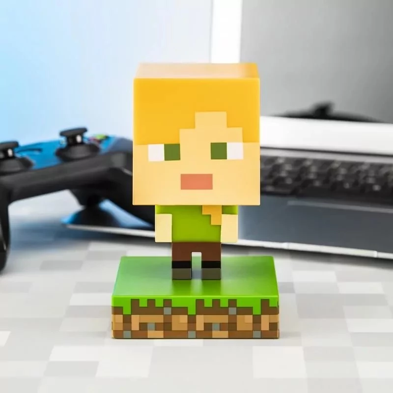 Paladone PP6591MCF Minecraft Alex Icon Light - USB napájaná LED nočná lampa, viacfarebne meniaca