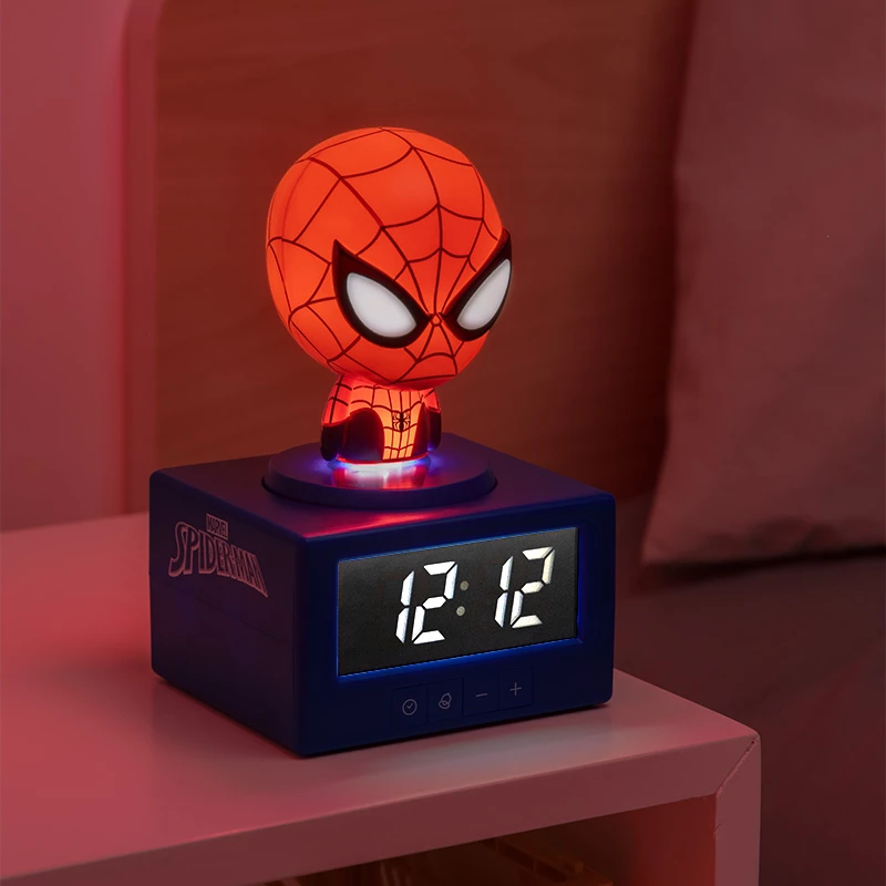 Paladone Spider-Man Icon budík - digitálny LED, červený/čierny