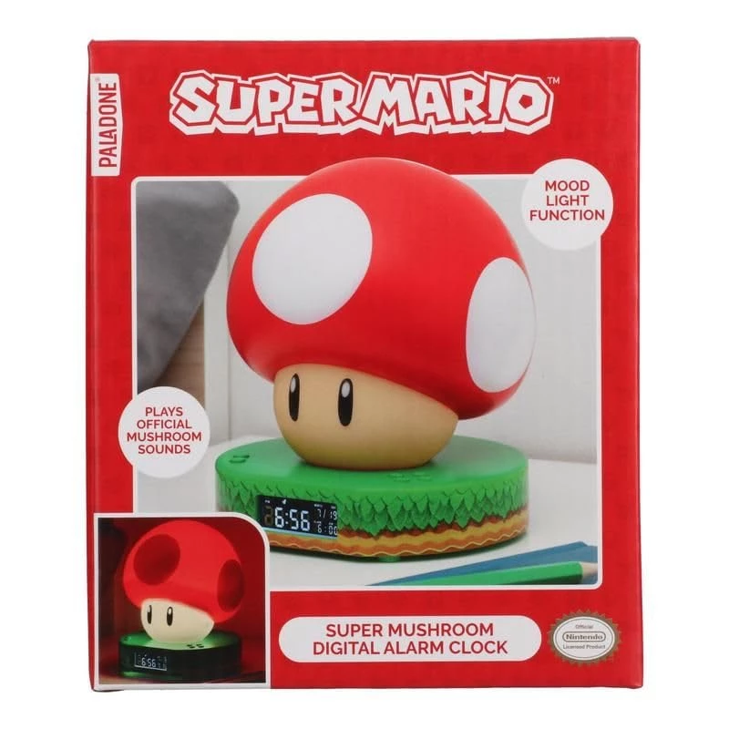 Paladone Super Mushroom digitálny budík