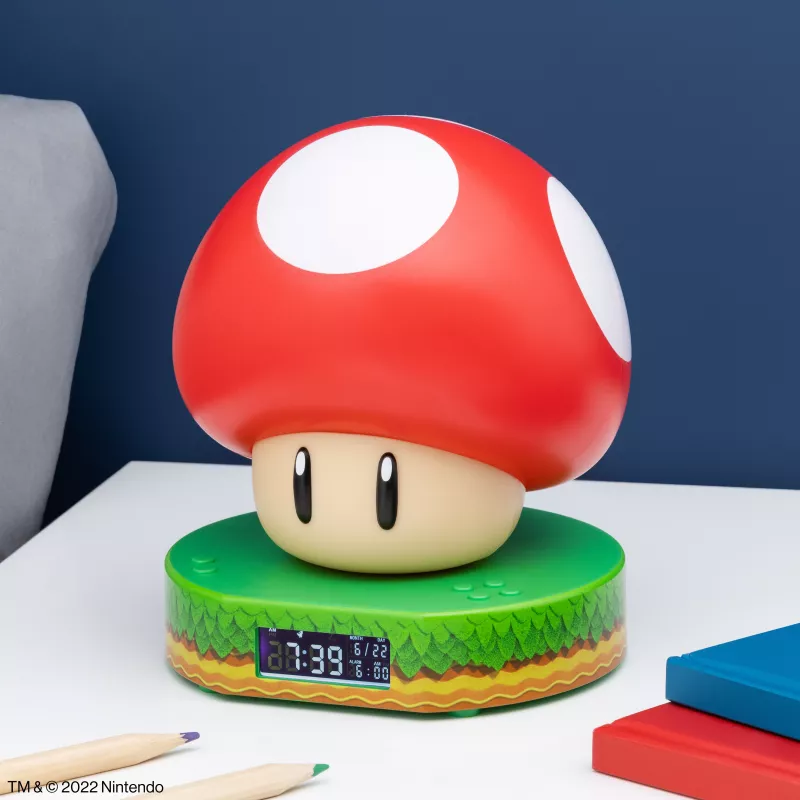 Paladone Super Mushroom digitálny budík