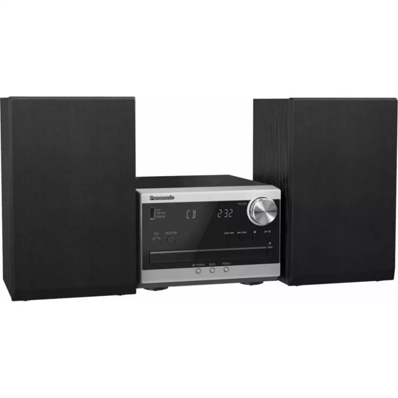 Panasonic SC-PM272EG-S micro Hi-Fi systém s CD, Bluetooth, DAB/DAB+ rádiom, USB a AUX - strieborný (20 W RMS)