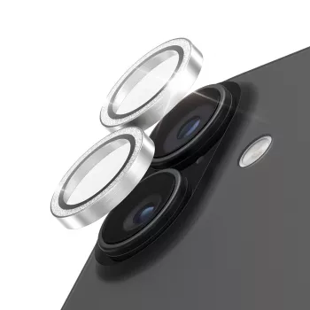 PanzerGlass Hoops Glitter Silver Ochrana objektívu fotoaparátu pre iPhone 17 / iPhone 16 / 16 Plus