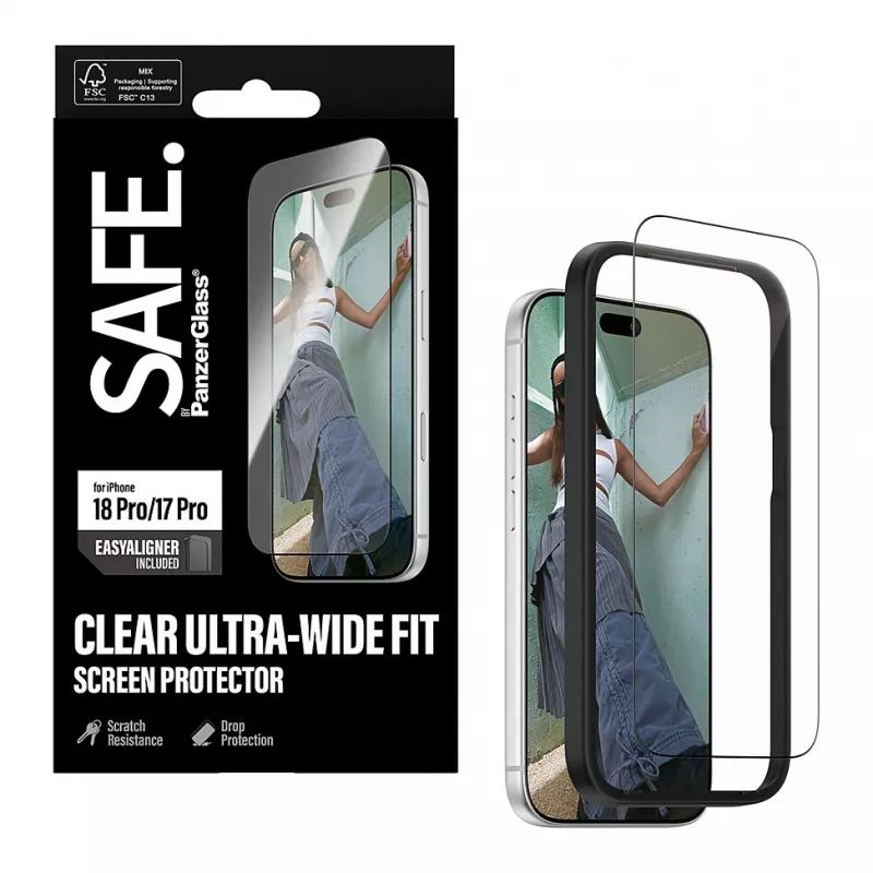 PanzerGlass SAFE. ochranná fólia displeja pre iPhone 18 Pro / 17 Pro