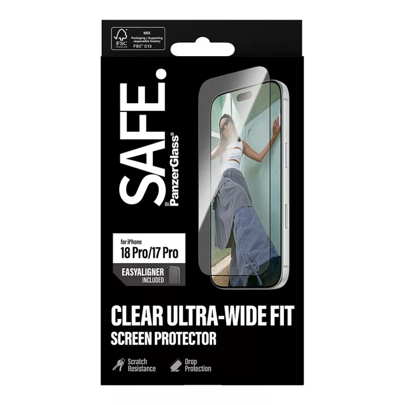 PanzerGlass SAFE. ochranná fólia displeja pre iPhone 18 Pro / 17 Pro