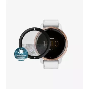 PanzerGlass ochrana displeja pre Garmin Venu 2s/Vivoactive 4s - čierna, 9H tvrdené sklo