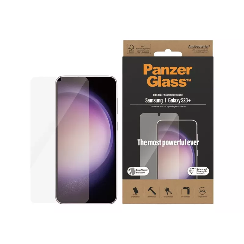 PanzerGlass Ultra-Wide Fit ochranná fólia displeja pre Samsung Galaxy S23+ s aplikátorom