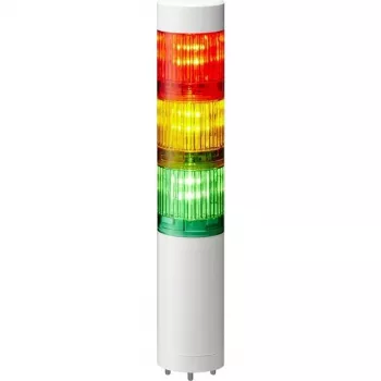 PATLITE LR4-302WJNW-RYG signálne svetlo LED 3-stupňové červená/žltá/zelená 24V DC predinštalovaný kábel, biela