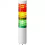 PATLITE LR4-302WJNW-RYG signálne svetlo LED 3-stupňové červená/žltá/zelená 24V DC predinštalovaný kábel, biela