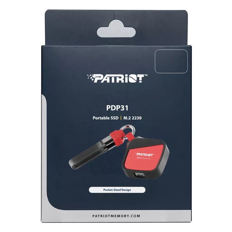 Patriot PDP31 2TB USB 3.2 Gen 2 Type-C prenosný SSD - čierna/červená