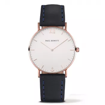 Paul Hewitt Sailor Line unisex hodinky PH-SA-RSTW11S 39mm ružové zlato sivá koža