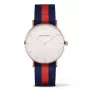 Paul Hewitt Sarstedt unisex quartzové hodinky 39mm nerezová oceľ ružové zlato nylonový remienok námornícka modrá PH-SARSTWNR20