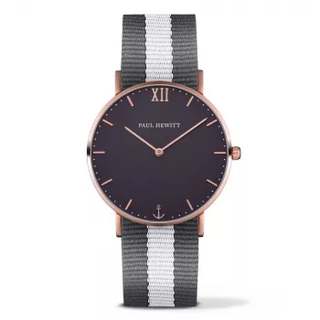 Paul Hewitt Sarsteg unisex hodinky 39mm ružové zlato sivá koža