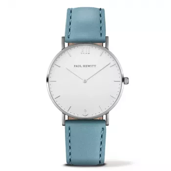 PAUL HEWITT unisex hodinky PH-SA-SSTW23M 39mm nehrdzavejúca oceľ mesh strieborná/biela