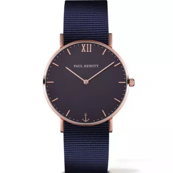 PAUL HEWITT unisex hodinky PHSARSTBN2030 39mm nerezová oceľ Milanaise Mesh čierna