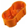 PAWBOL A.0042WPG Hlboká dvojitá podomietková krabica 60 mm so skrutkami, oranžová