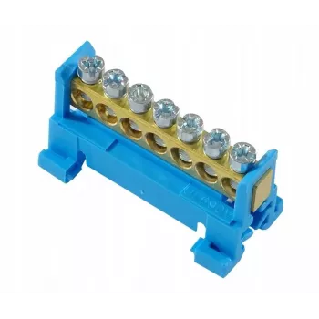 PAWBOL E.4023 Nízkoprofilová radová svorka 7-pólová modrá 4mm² 24A 450V