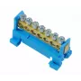 PAWBOL E.4023 Nízkoprofilová radová svorka 7-pólová modrá 4mm² 24A 450V