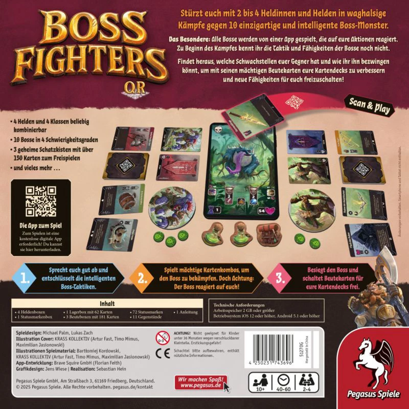 Pegasus Spiele Boss Fighters QR kooperatívna kartová hra (51270G)