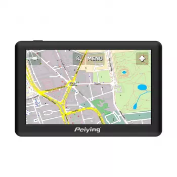 Peiying Basic PY-GPS5015 GPS navigácia s 5-palcovým TFT-LCD dotykovým displejom, predinštalovanou mapou Európy, 4 GB pamäťou, 950-mAh batériou