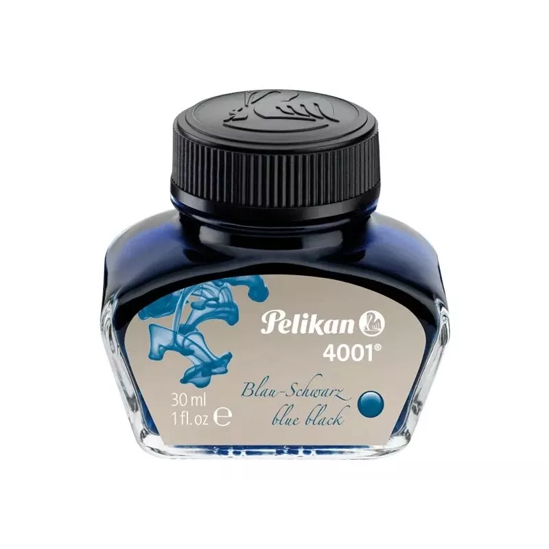 Pelikan 4001 atrament do plniaceho pera, modro-čierny, 30 ml sklenená fľaša 301028