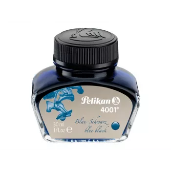 Pelikan 4001 atrament do plniaceho pera, modro-čierny, 30 ml sklenená fľaša 301028