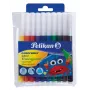 Pelikan 985663 sada tenkých fixiek, 10 rôznych farieb, umývateľný atrament, vetrané bezpečnostné uzávery, tenký 1,0 mm hrot