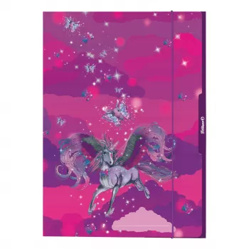 Pelikan Unicorn kresliaca mapa DIN A3, pevný kartón s glitrovým efektom, 1 ks