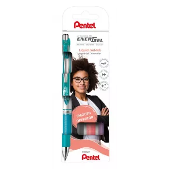 Pentel 4 EnerGel BL77 Gélové pero sada tyrkysová sivá ružová fialová 0,35 mm