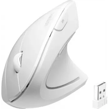Perixx PERIMICE-713 bezdrôtová ergonomická vertikálna myš, biela, 6 tlačidiel, nastaviteľné 1000/1500/2000 DPI, 2,4 GHz, pre pravákov 11937