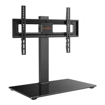 Perlegear PGTVS26-US 32-70 TV držiak voľne stojaci TV stojan s tvrdenou sklenenou základňou, čierny