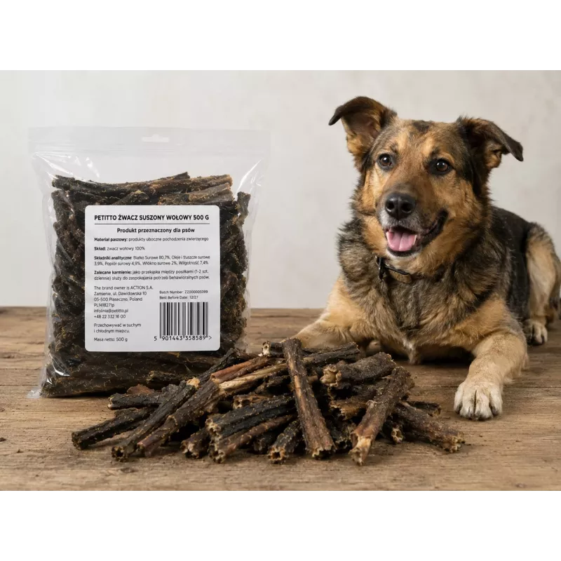 PETITTO Sušené hovädzie žuvacie 500g