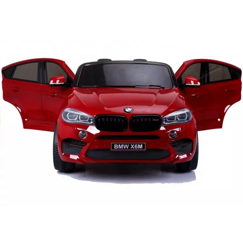 PETMEX auto na batérie nový BMW X6M SUV LED svetlá MP3 červené lakované