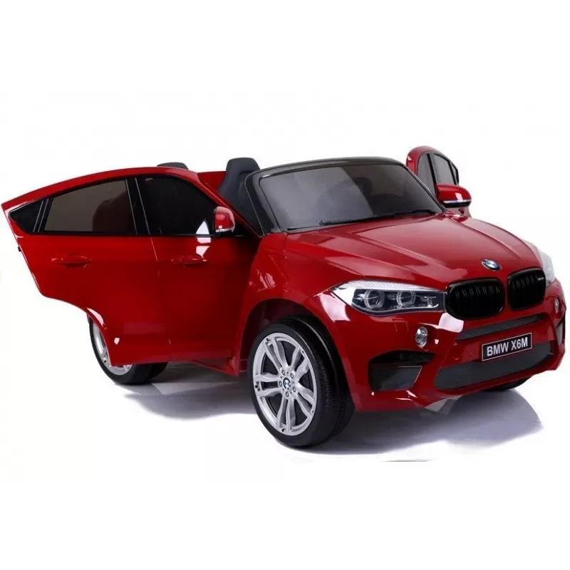 PETMEX auto na batérie nový BMW X6M SUV LED svetlá MP3 červené lakované