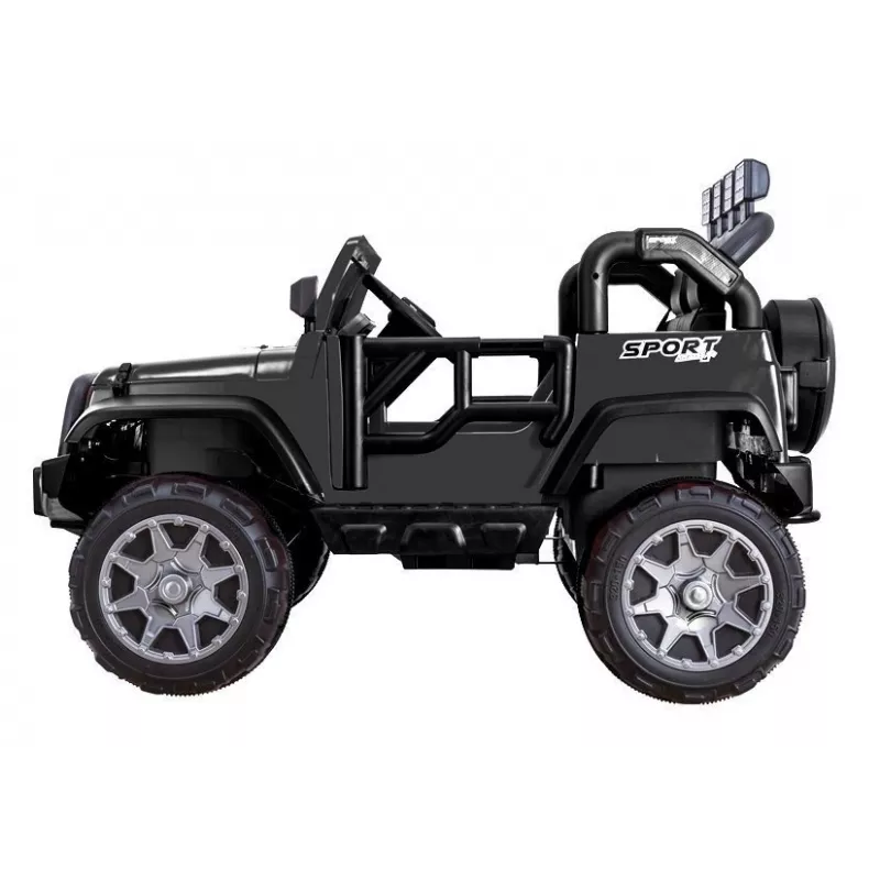 PETMEX batériou poháňaný Jeep HP012 pre deti s LED svetlami a MP3, čierny