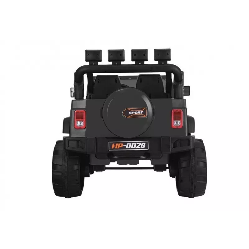 PETMEX batériou poháňaný Jeep HP012 pre deti s LED svetlami a MP3, čierny