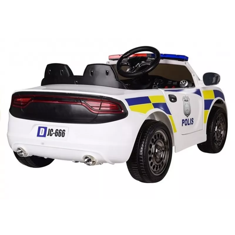 PETMEX policajné auto na batérie detské vozidlo biele