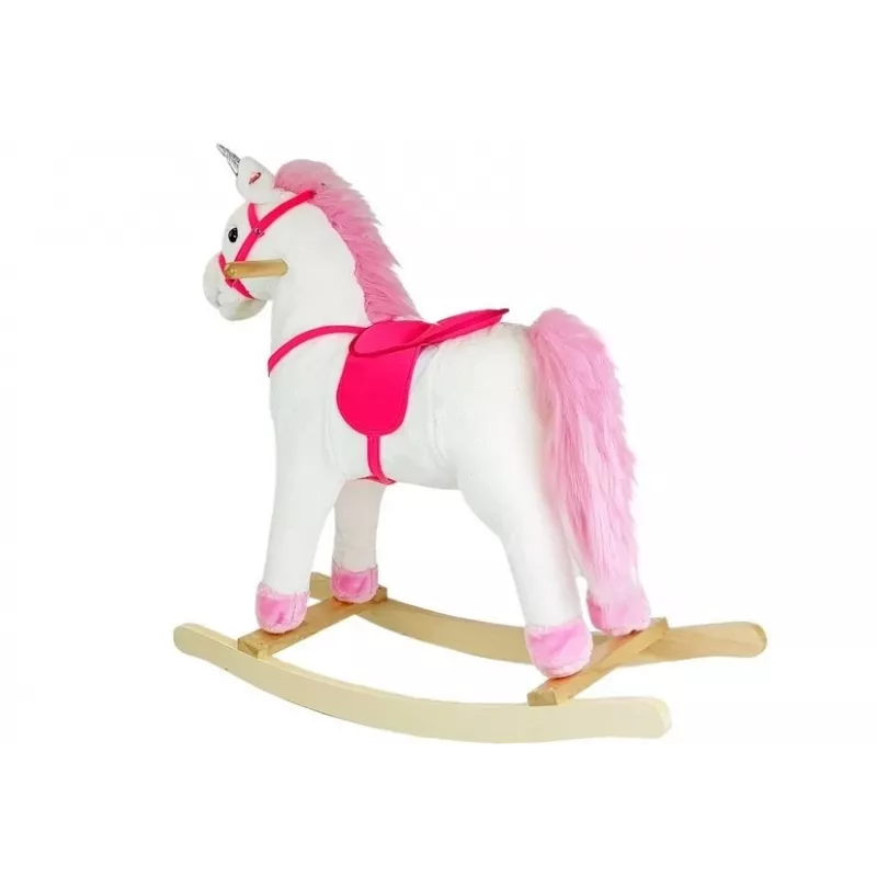 PETMEX hojdací kôň jednorožec biely 74cm 2252